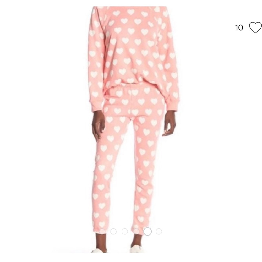 Wildfox pink heart joggers